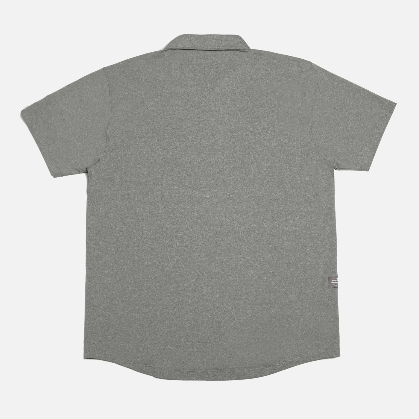 Edel Golf x TRUE linkswear All Day Heather Grey Polo - back