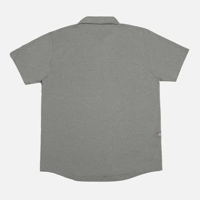 Edel Golf x TRUE linkswear All Day Heather Grey Polo - back