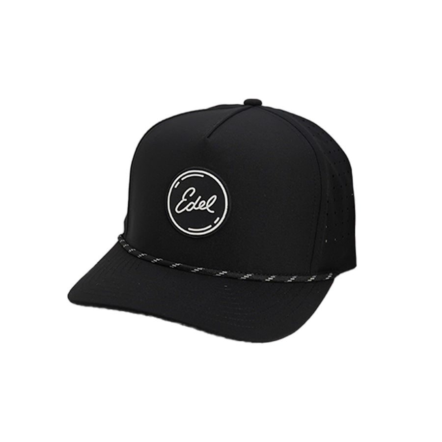 Edel Golf Signature Circle Rope Hat Black - Front