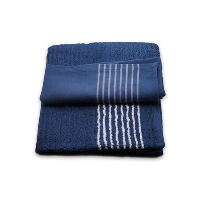 Edel Golf Navy Caddy Towel with white retro striping