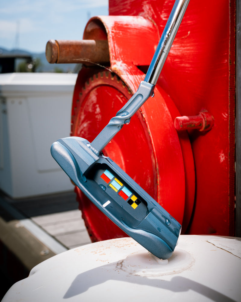Custom Bowline putter with a sleek design and alignment aids, perfect for improving your putting game.