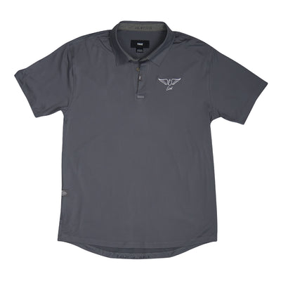 Edel Golf x TRUE linkswear All Day Charcoal Polo - front