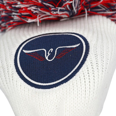 Edel Golf Patriotic Pom Pom Driver Headcover with an embroidered wings logo