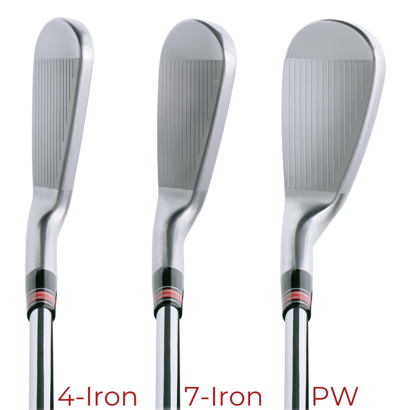 Edel SMS Irons 4-iron, 7-iron, and pitching wedge player view