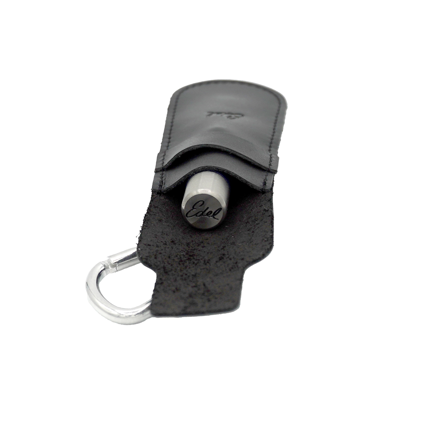Edel Repair Tool featuring a black and silver ferrule in a leather sleeve