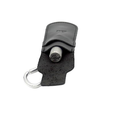 Edel Repair Tool featuring a black and silver ferrule in a leather sleeve