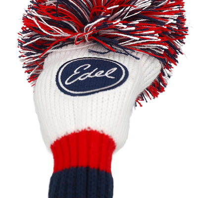 Edel Golf Patriotic Pom Pom Hybrid Headcover with an embroidered signature logo