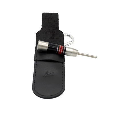 Edel Repair Tool featuring a black and red ferrule on top of a leather sleeve