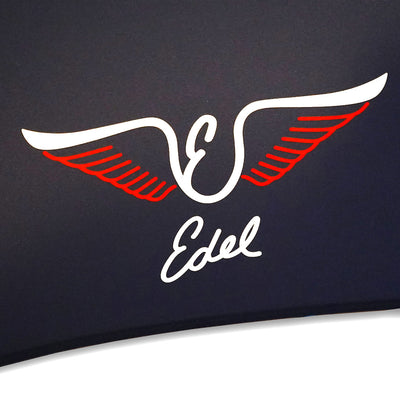 Edel Golf Navy Umbrella with Edel wings and signature logos