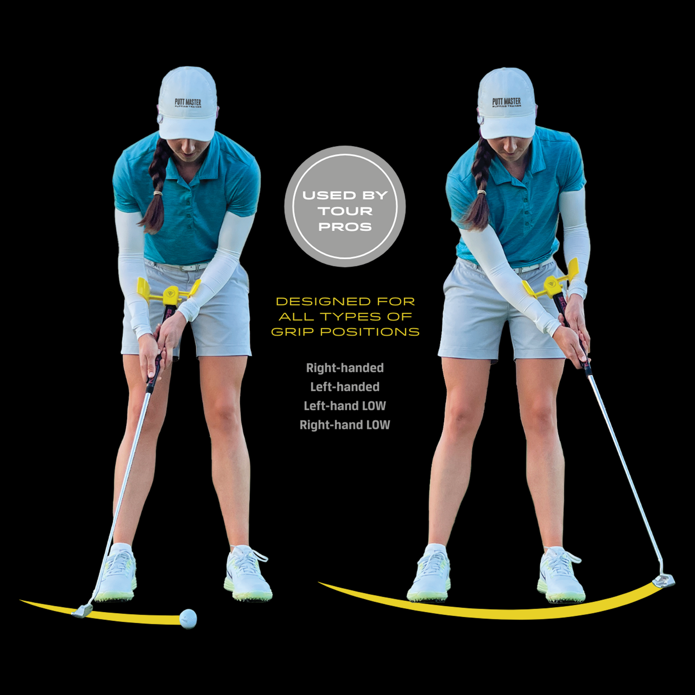 Putt Master Putting Trainer designed for all types of grip positions