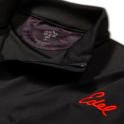 Black Edel Golf Quarter Zip w/ red logo