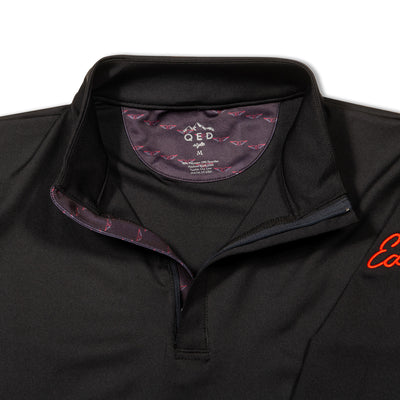 Black Edel Golf Quarter Zip w/ red logo