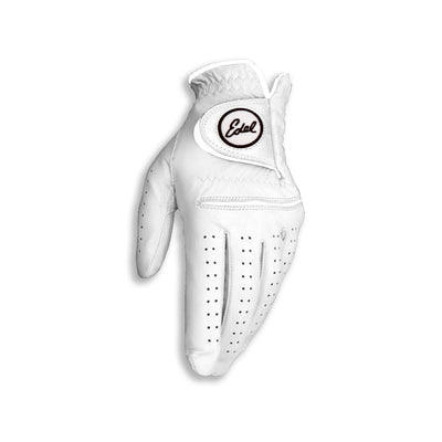 Edel Golf White Tour Glove with the Edel Script
