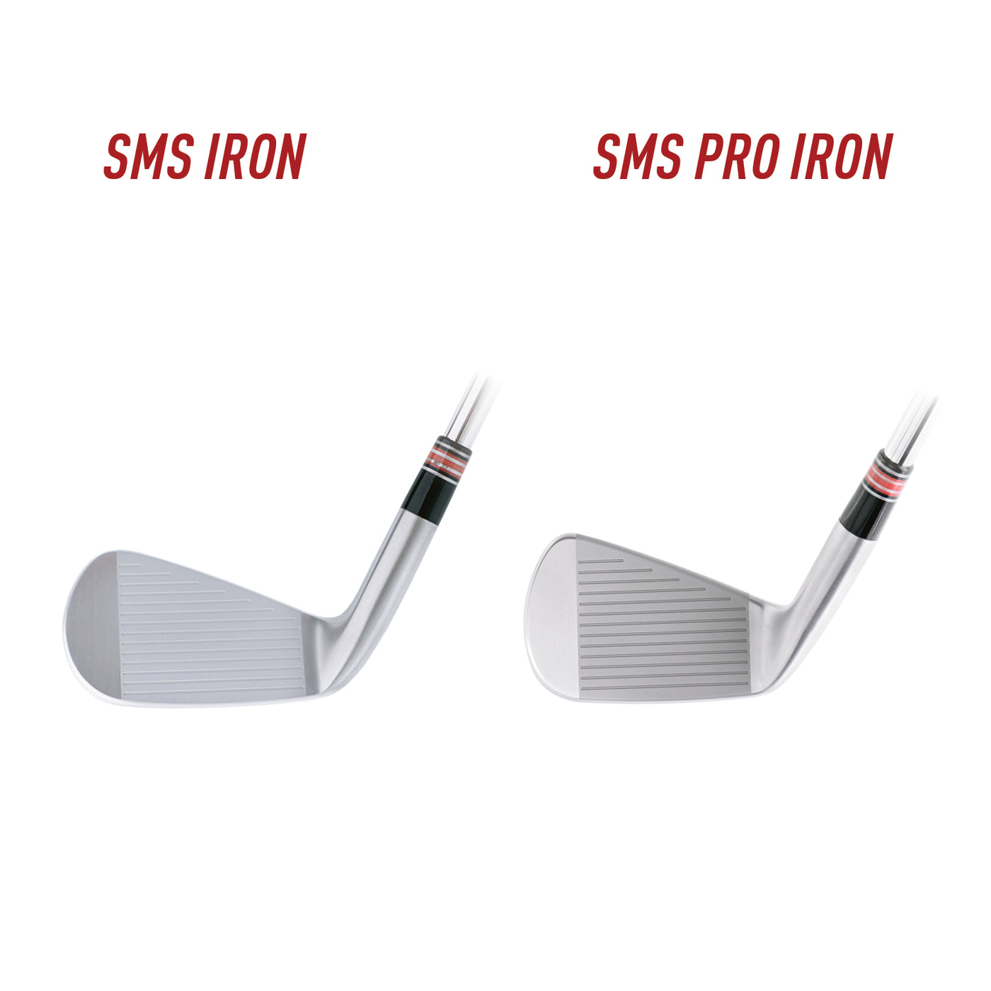 SMS vs. SMS Pro Irons Face View
